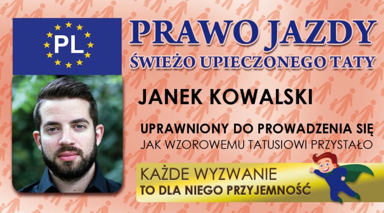 Personalizowane Prawko Świeżo Upieczonego Taty