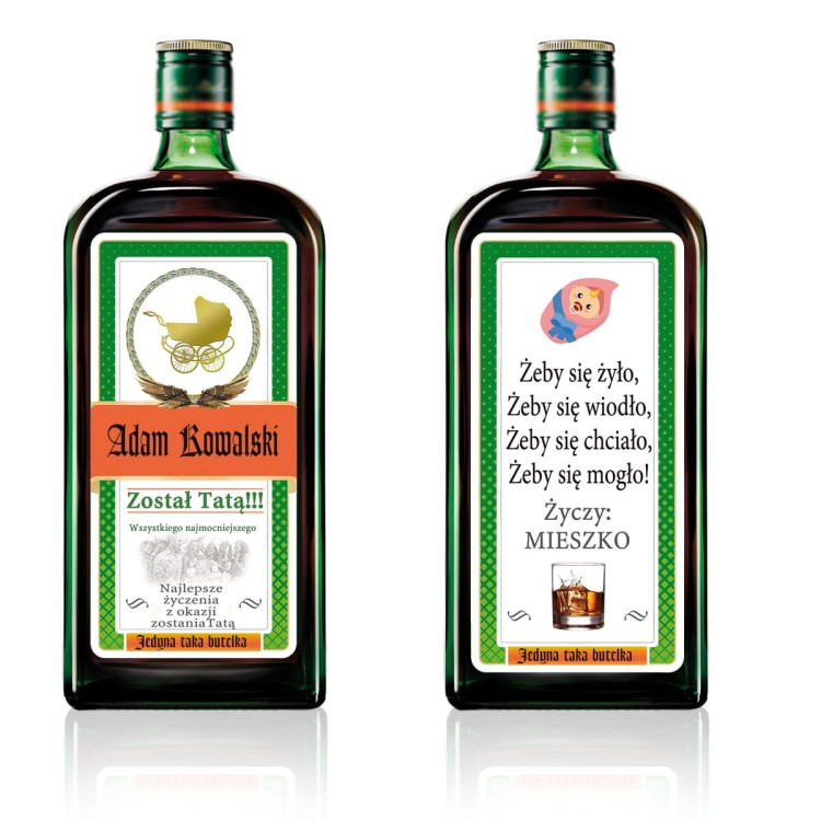 Etykiety Jagermaister - personalizowana na pępkowe