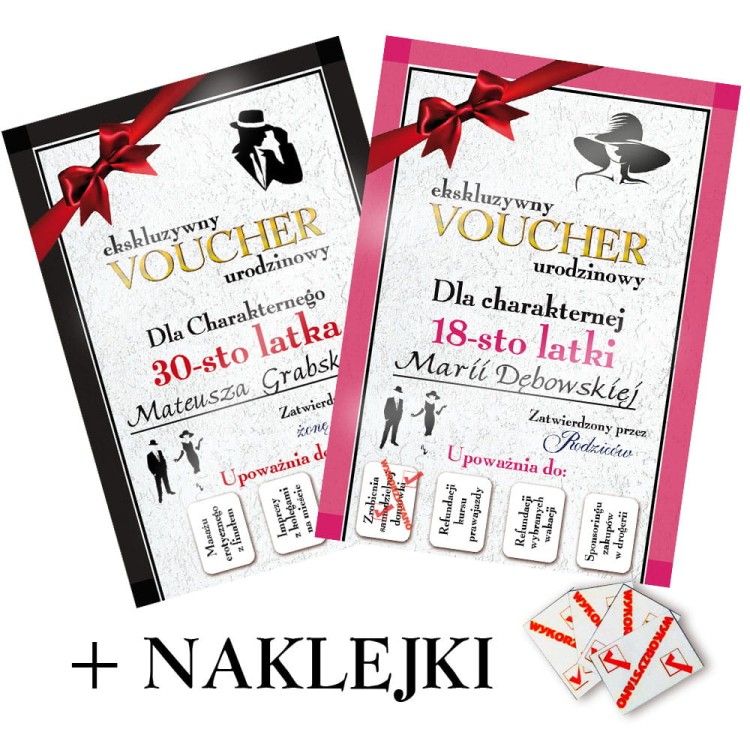 Personalizowany Voucher urodzinowy z imieniem i wybranymi korzyściami