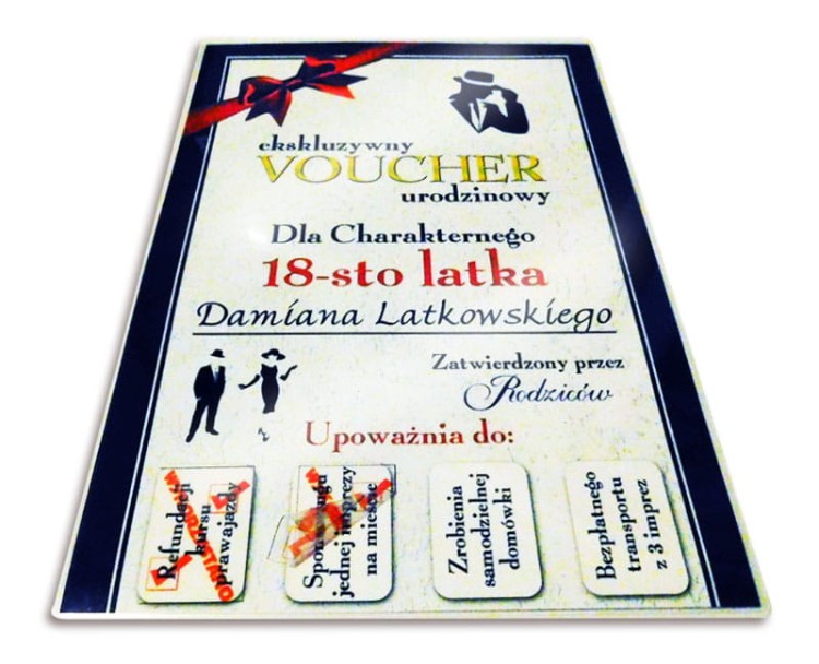 Wyjątkowy Voucher imienny z kuponami - Oryginalny prezent na urodziny