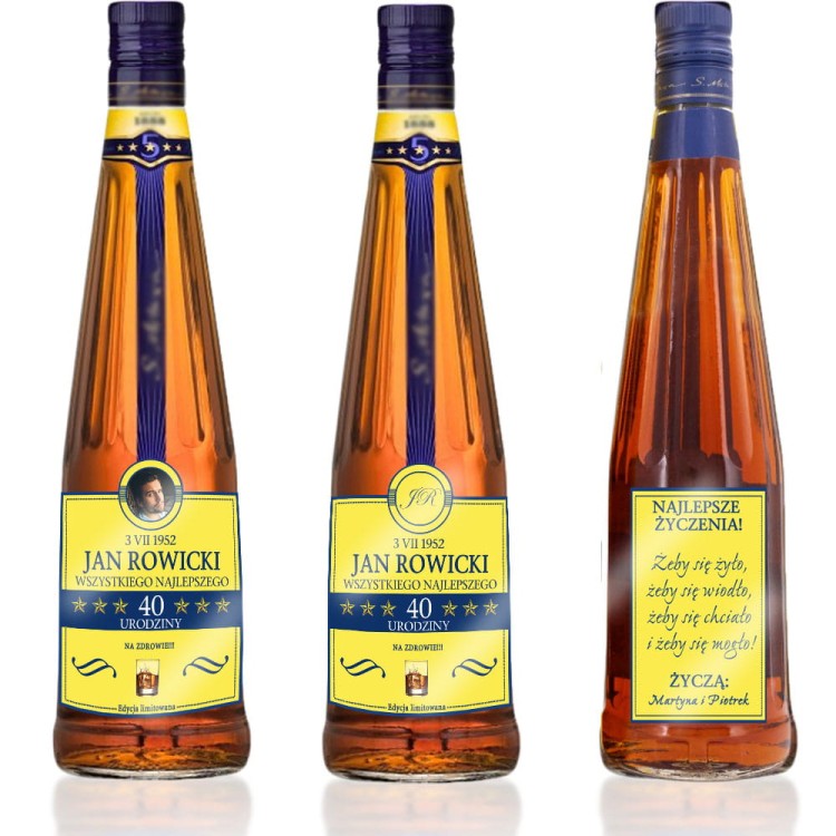 Personalizowana etykieta Metaxa - ze zdjęciem i z życzeniami