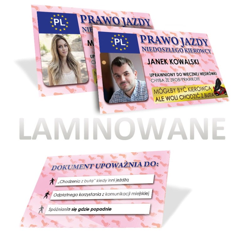 Prawo jazdy niedoszłego kierowcy - super prezent urodzinowy na 18, 20, 25, 30