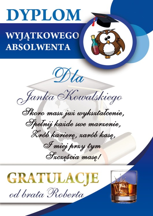 Dyplom wyjątkowego absolwenta - prezent z okazji ukończenia studiów