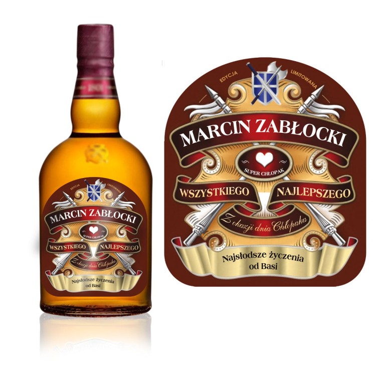 Prezent na Dzień Chłopaka - Etykieta personalizowana Chivas