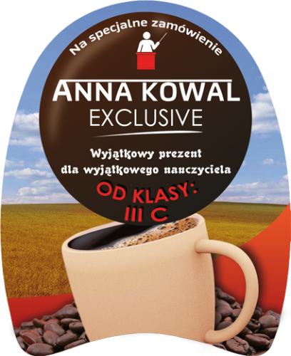 Wyjątkowy prezent dla nauczyciela - etykieta na słoik kawy z personalizacją