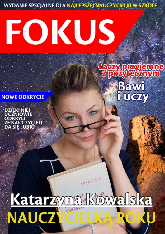 Okładka personalizowana FOCUS - prezent dla nauczycielki