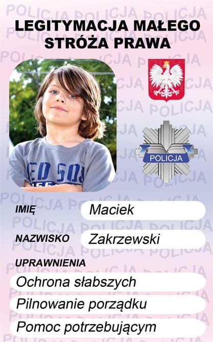 Legitymacja małego policjanta