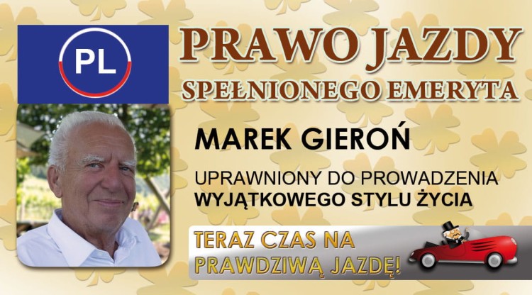 Prawo Jazdy Spełnionego emeryta - prezent na odejście z pracy dla niego