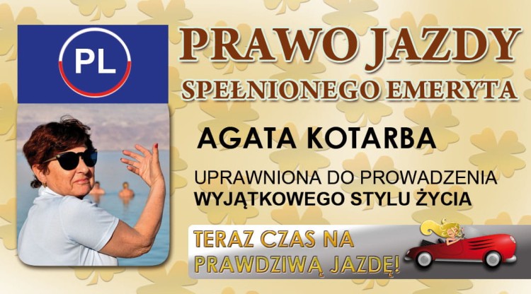 Prawo Jazdy Spełnionego emeryta - prezent na odejście z pracy dla niego