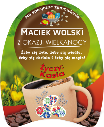 Etykieta z personalizacją z okazji świąt Wielkanocnych