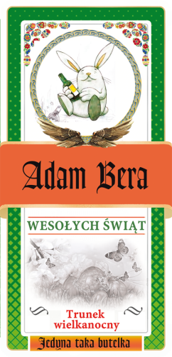 Etykieta wielkanocna z życzeniami na Jagermeister