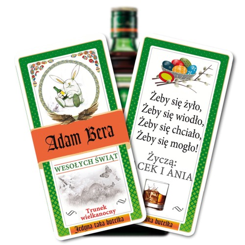 Etykieta personalizowana na zajączka - Wielkanoc