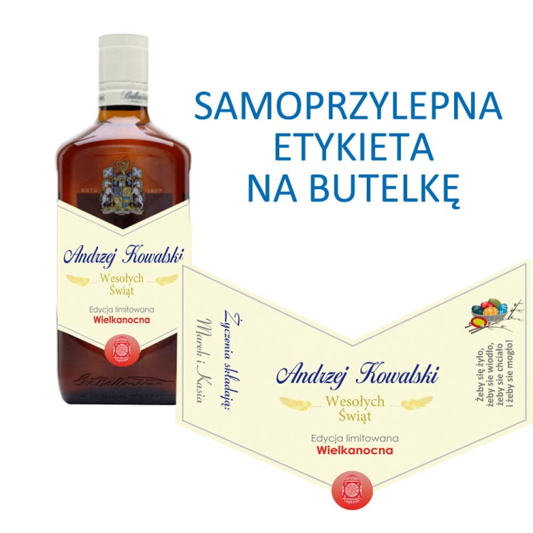 Etykieta personalizowana Ballantines - na Wielkanoc
