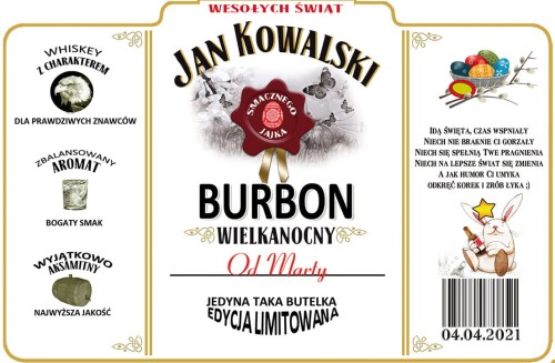 Prezent z okazji Świąt. Etykieta Wielkanocna JIM BIM