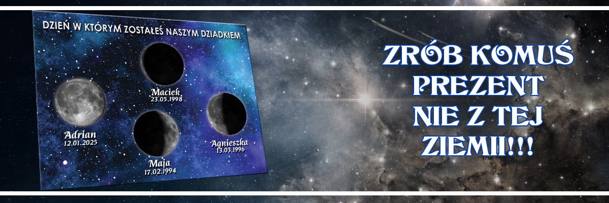Prezent personalizowany dla Dziadków - plakat fazy księżyca