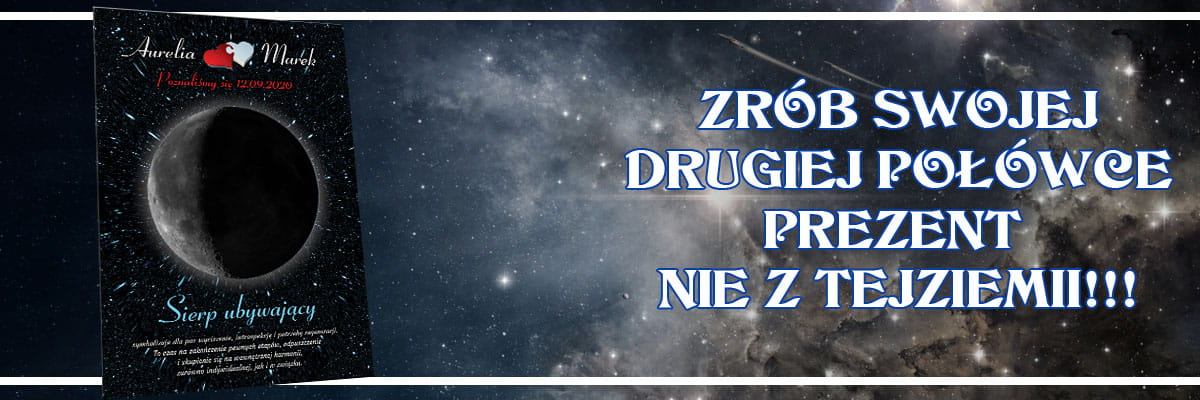 Prezent personalizowany dla niej, dla niego - plakat faza księżyca