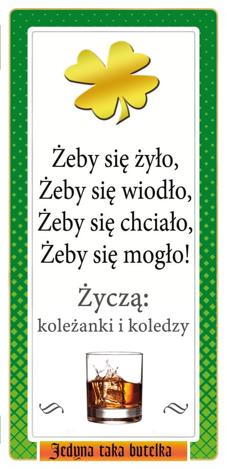 Jubilatka za przepracowane lata - etykieta na Jagera