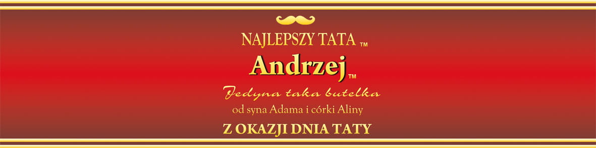 Etykieta z personalizacją na Dzień Ojca ze zdjęciem