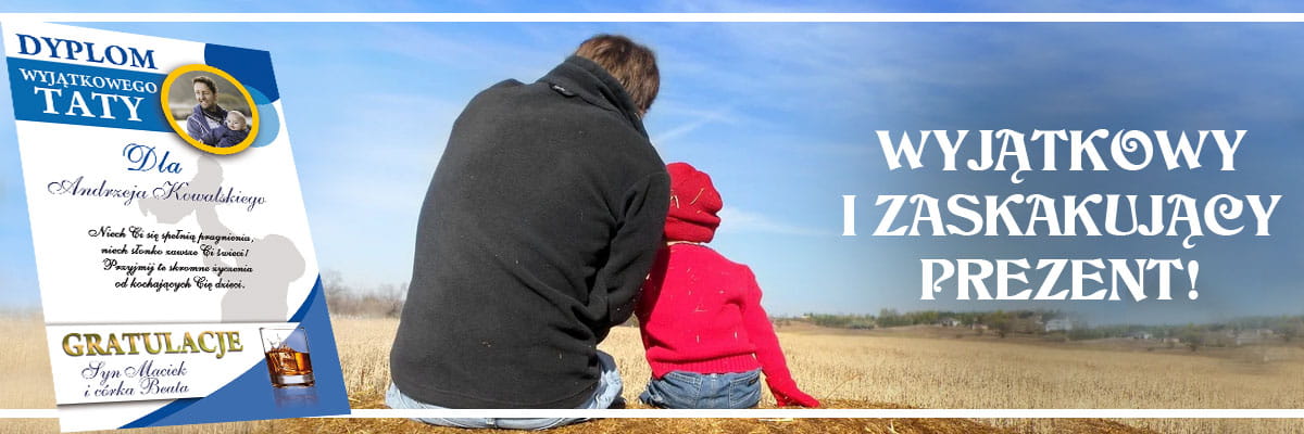 Prezent personalizowany na Dzień Ojca - Dyplom ze zdjęciem