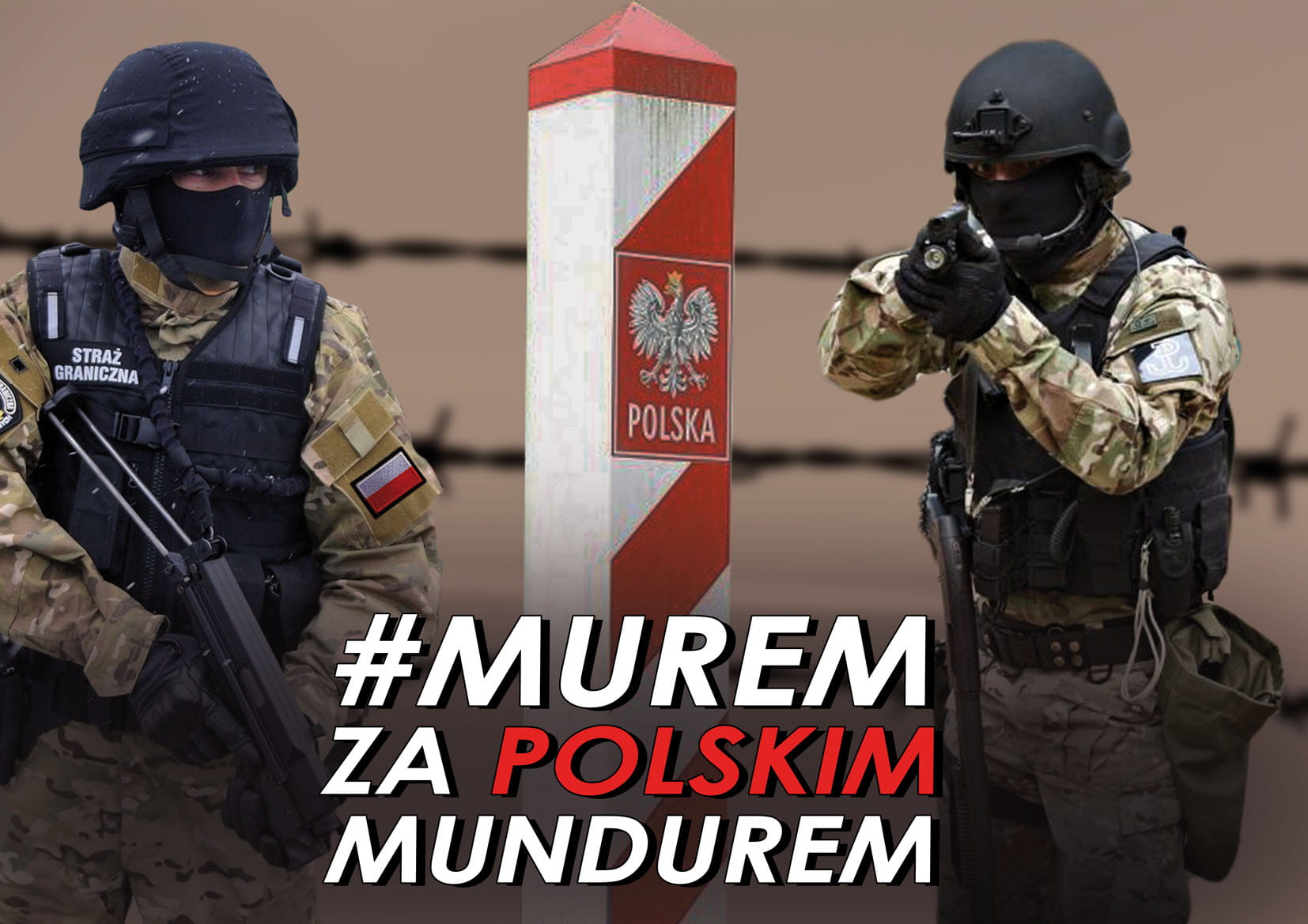 Grafika Patriotyczna - Murem za polskim mundurem