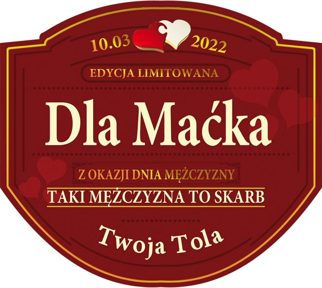 Prezent Dla niego- Etykieta na Grantsa