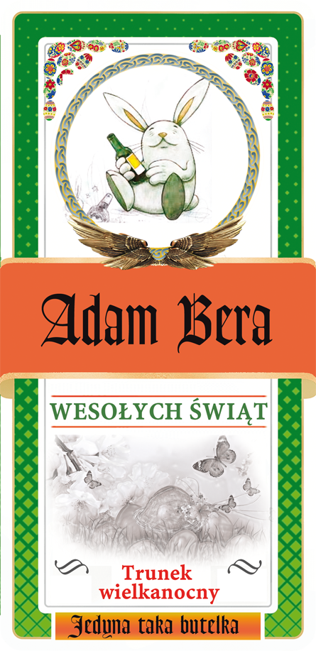 Prezent świąteczny na zajączka - etykieta personalizowana Jager